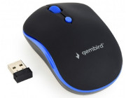 Gembird MUSW-4B-03-B, Wireless Optical Mouse, 2.4GHz, 4-button, 800/1200/1600dpi, Nano Reciver, USB, Black/Blue